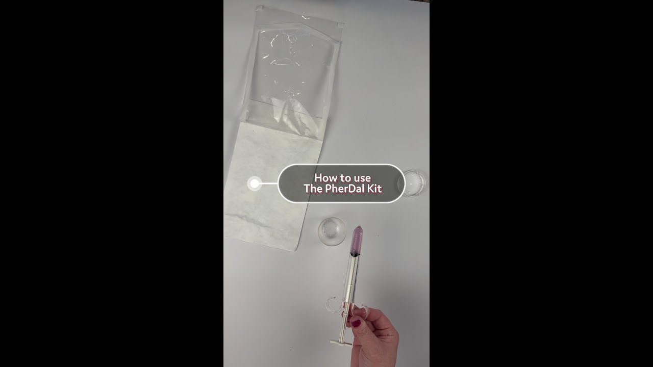 Load video: How to use the pherdal kit to maximize your chances of having a baby.