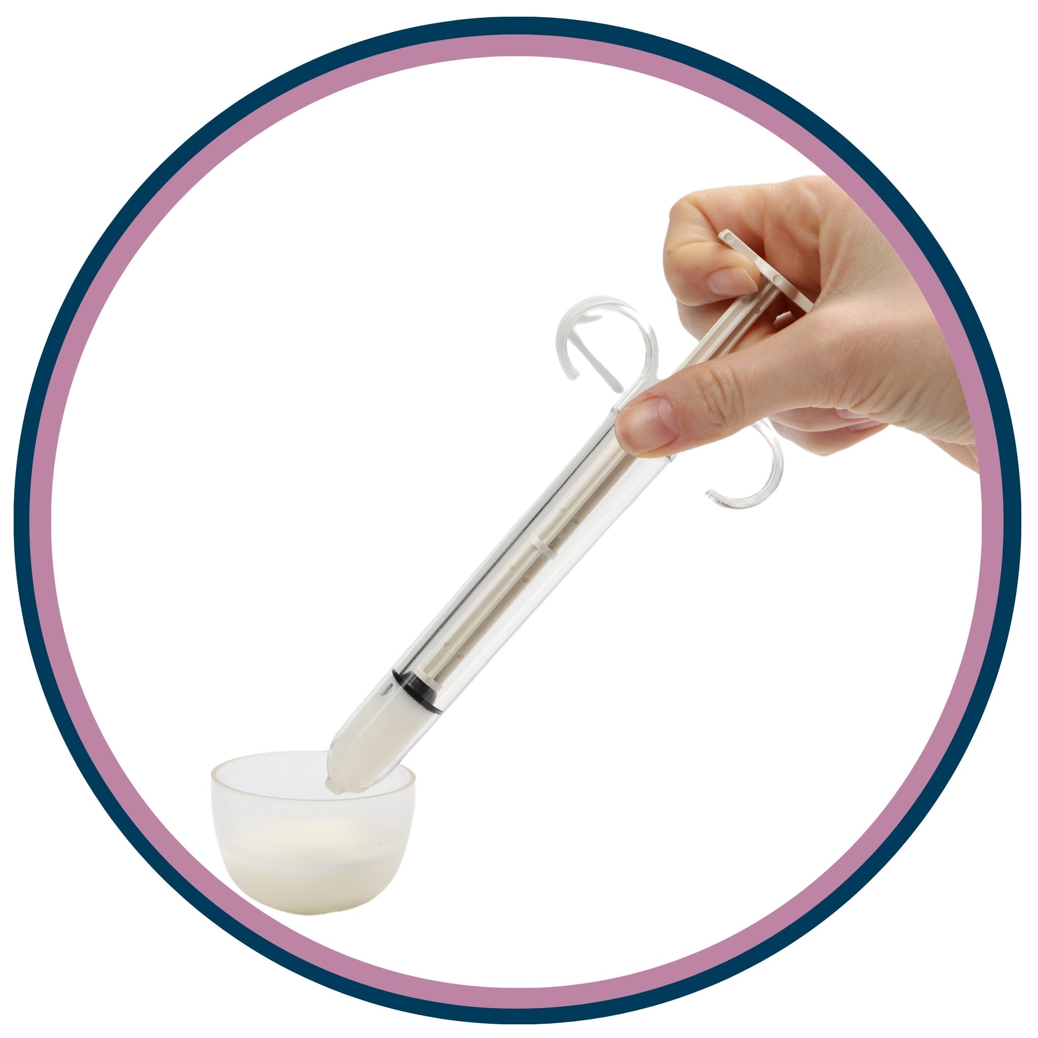 insemination syringe with PherDal's at home insemination kit is painless and as easy as a tampon